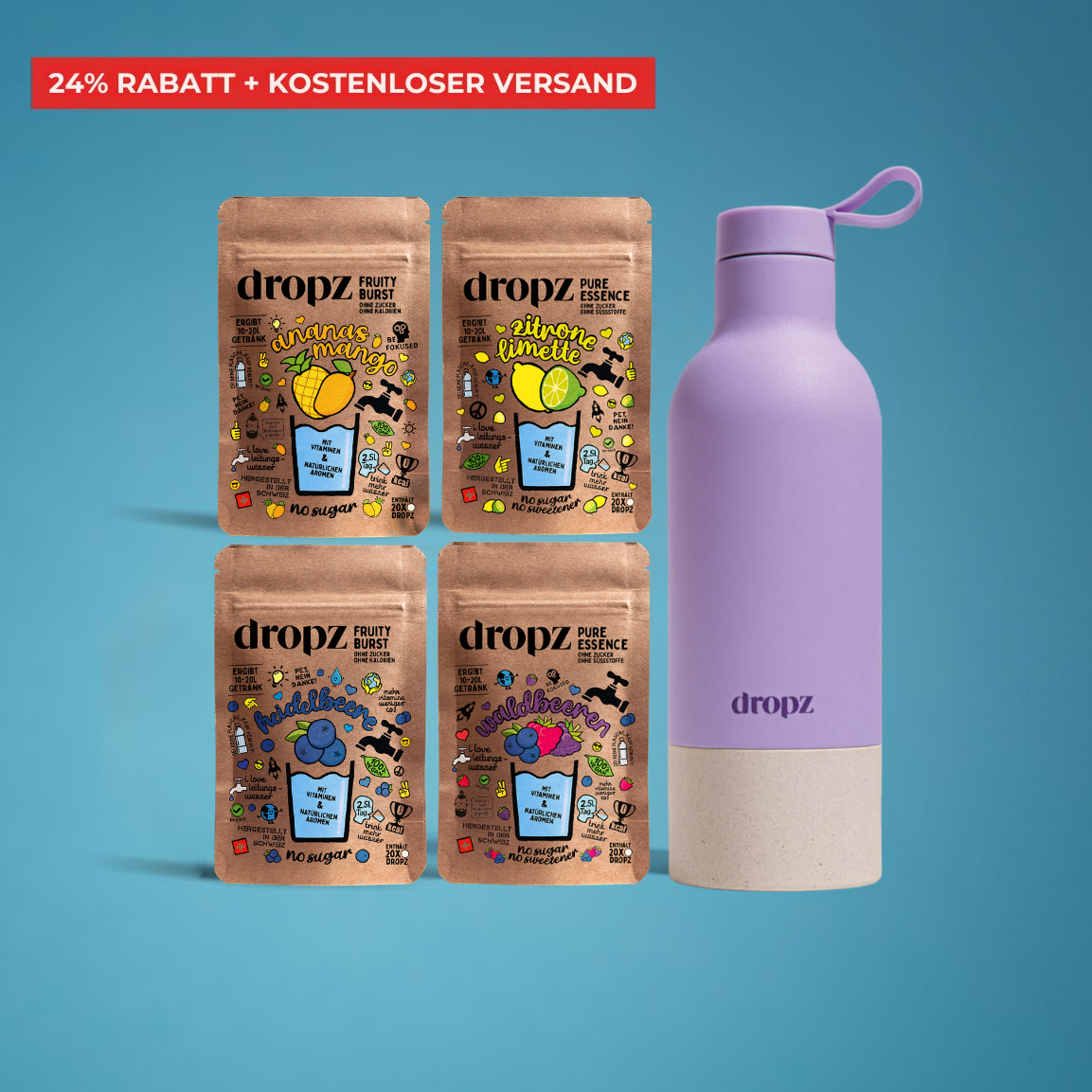 Kits de démarrage - dropz + bouteille au choix