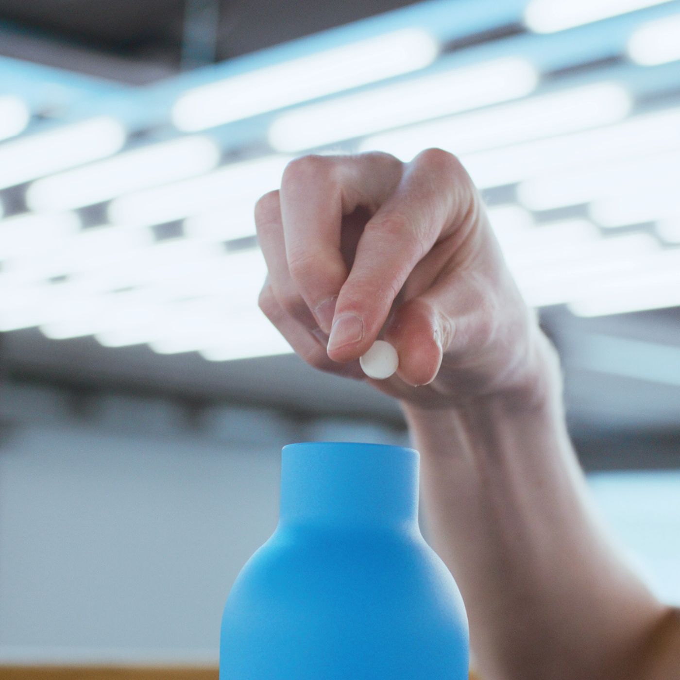 dropz gourde édition bleu océan - 0,5 L avec compartiment de rangement