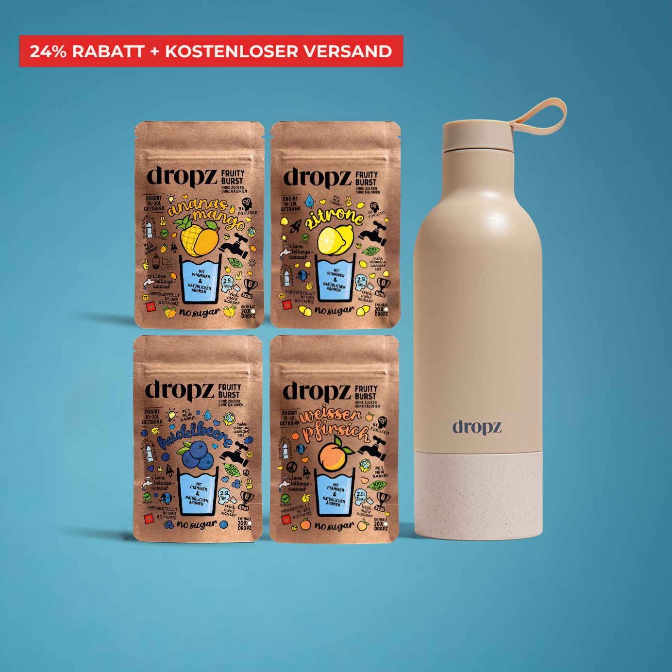 Kits de démarrage - dropz + bouteille au choix