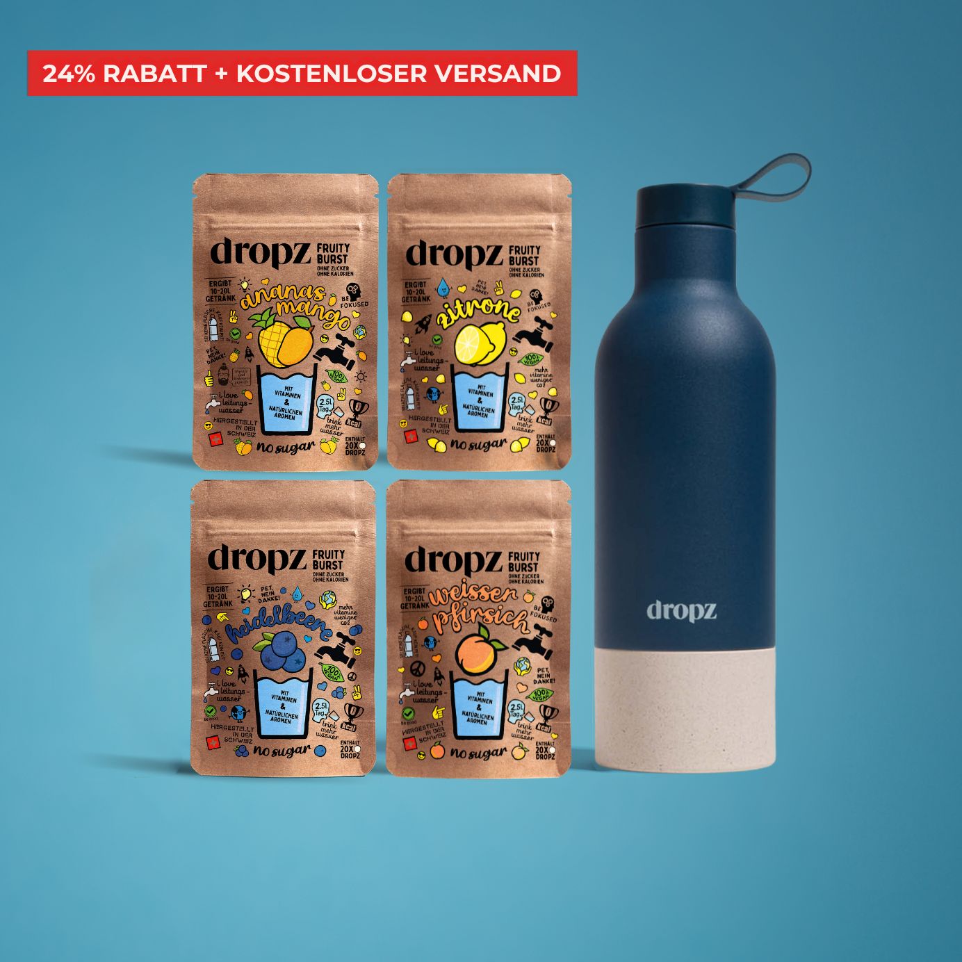 Kits de démarrage - dropz + bouteille au choix