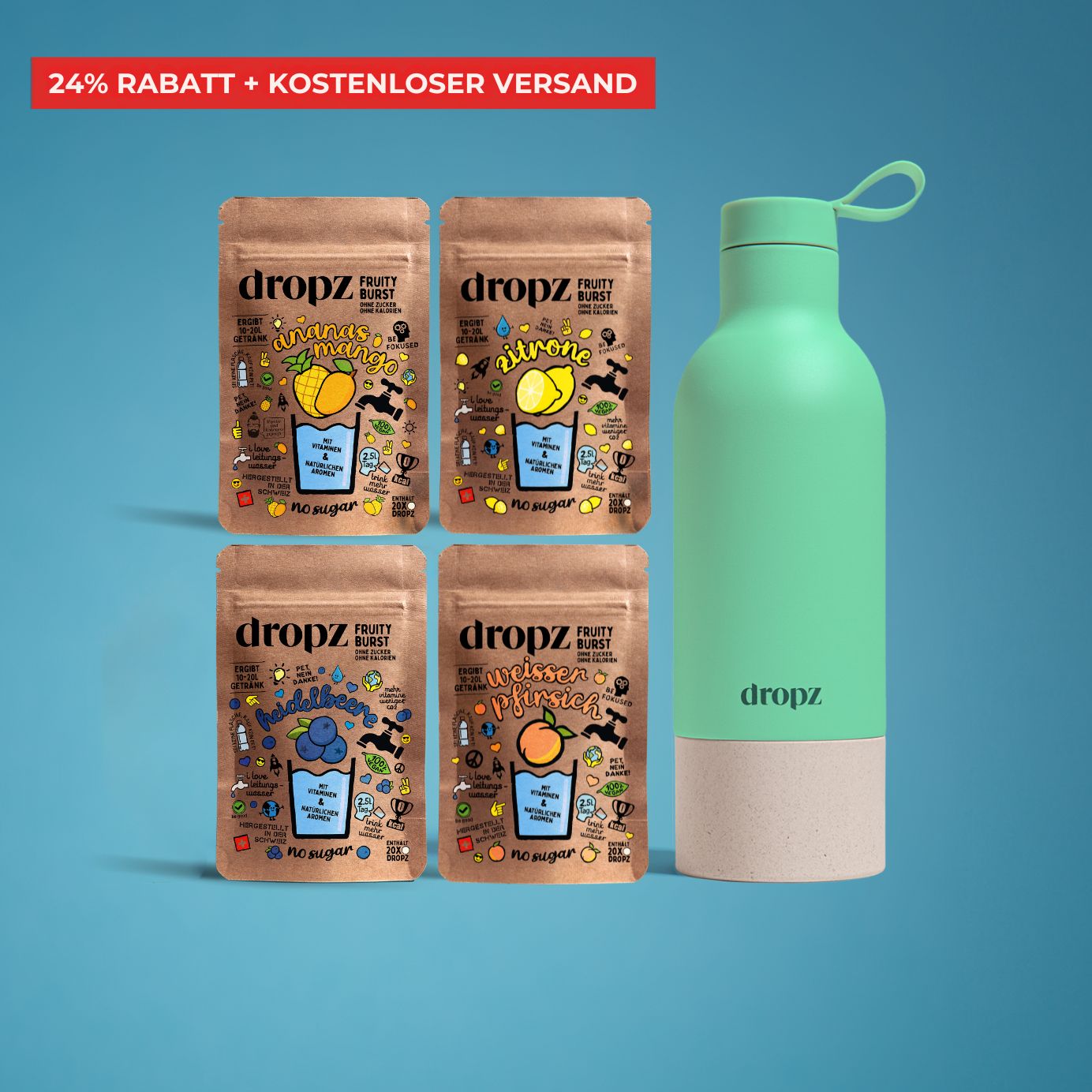 Kits de démarrage - dropz + bouteille au choix