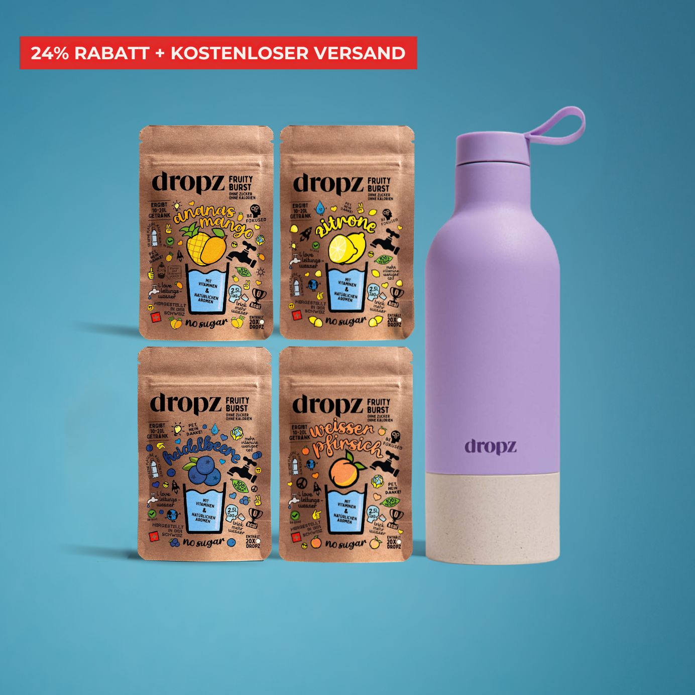 Kits de démarrage - dropz + bouteille au choix