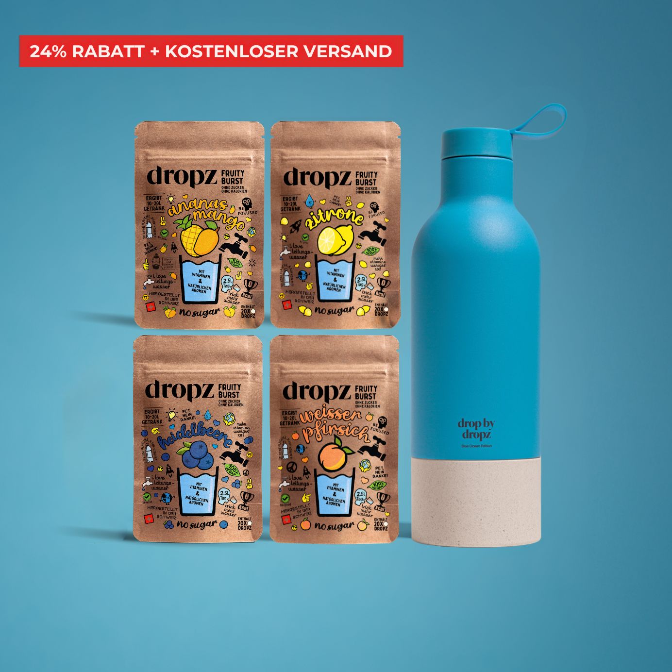 Kits de démarrage - dropz + bouteille au choix