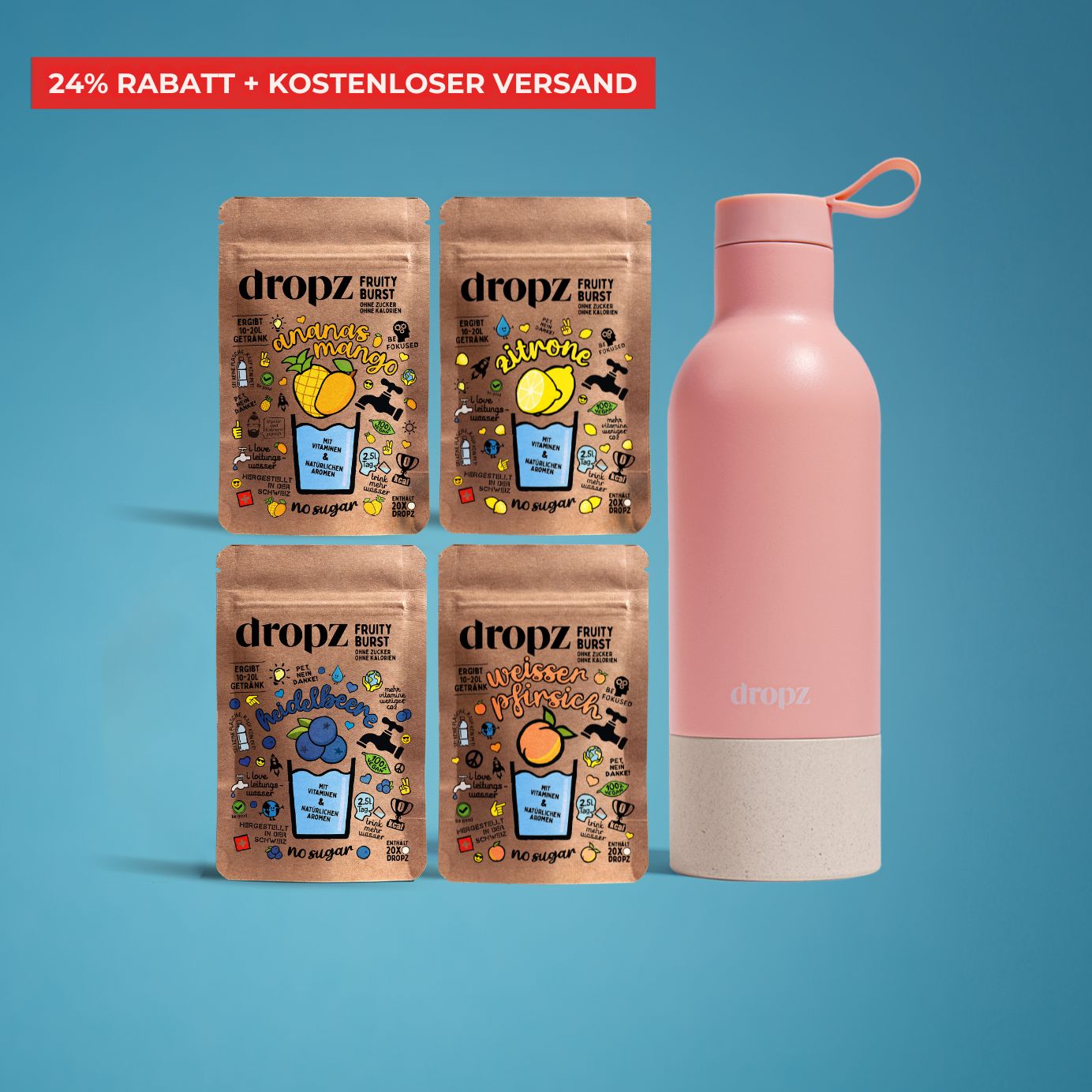 Kits de démarrage - dropz + bouteille au choix