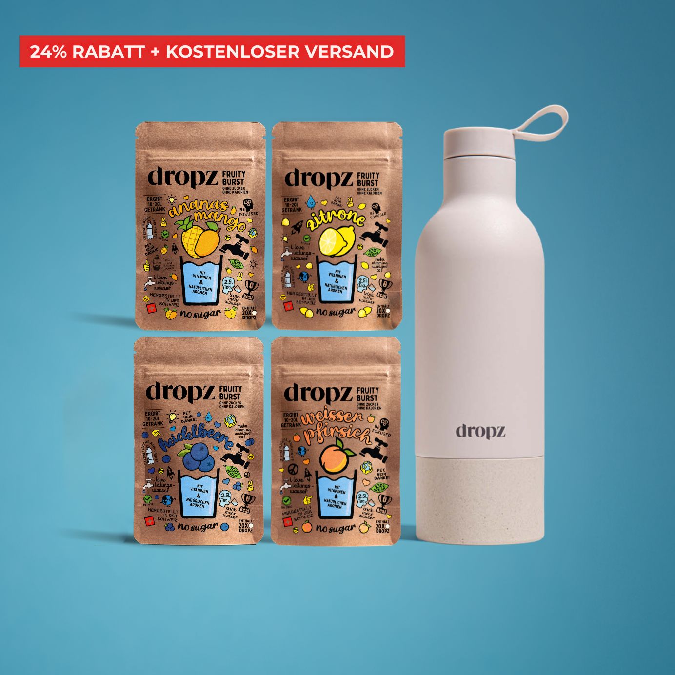 Kits de démarrage - dropz + bouteille au choix