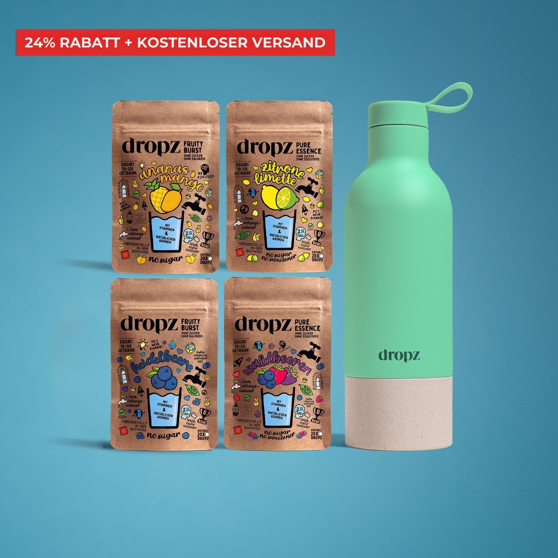 Kits de démarrage - dropz + bouteille au choix