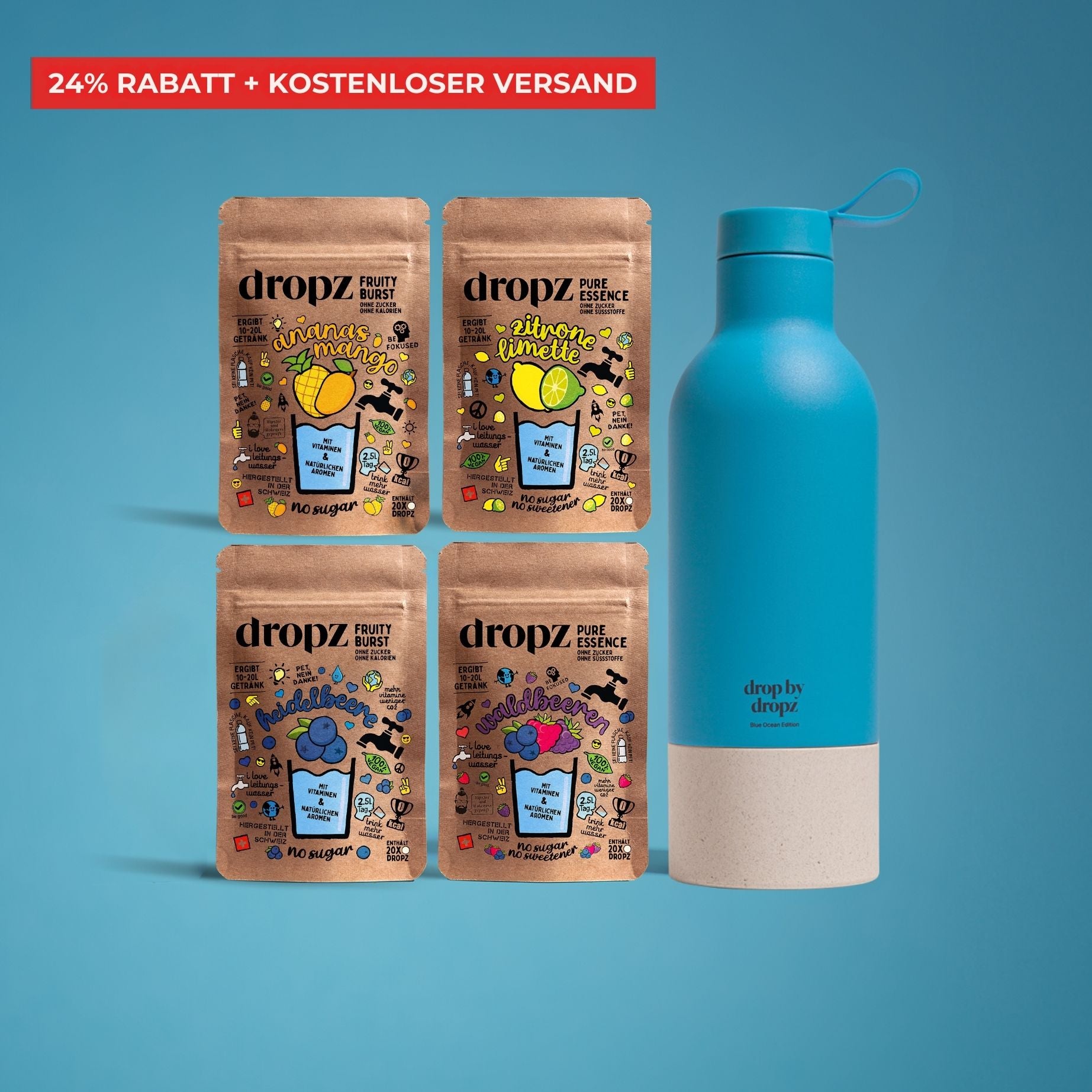 Kits de démarrage - dropz + bouteille au choix