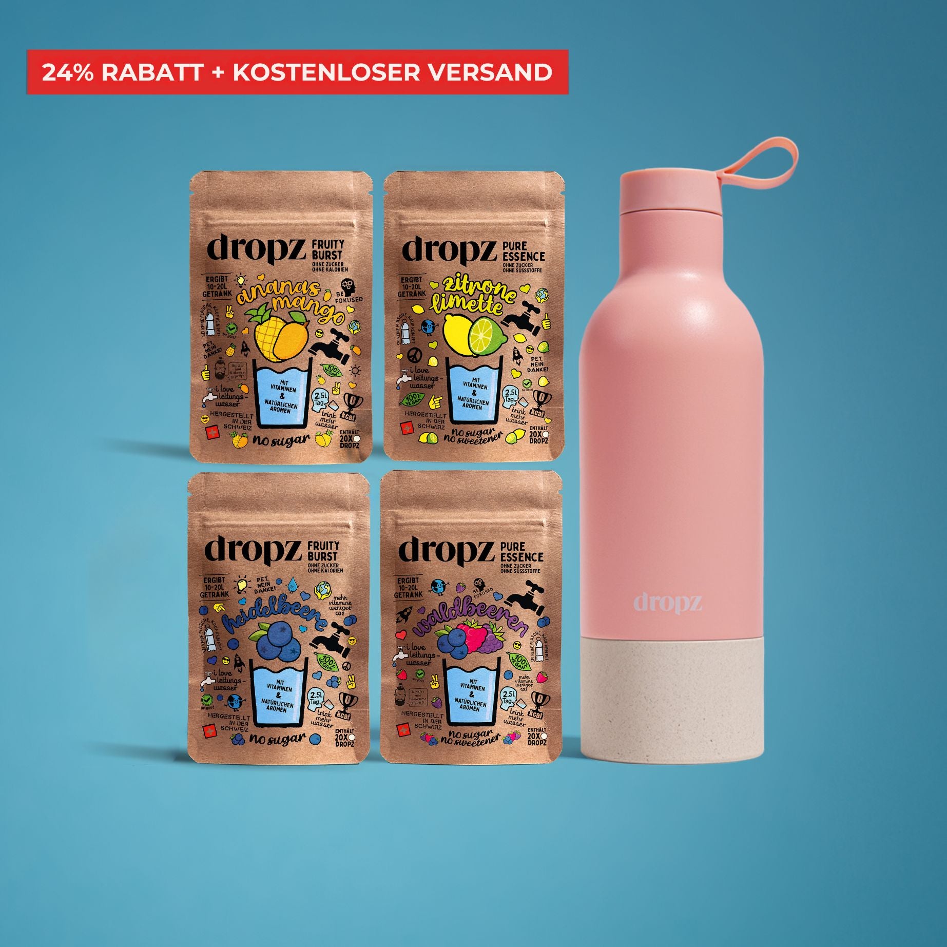 Kits de démarrage - dropz + bouteille au choix