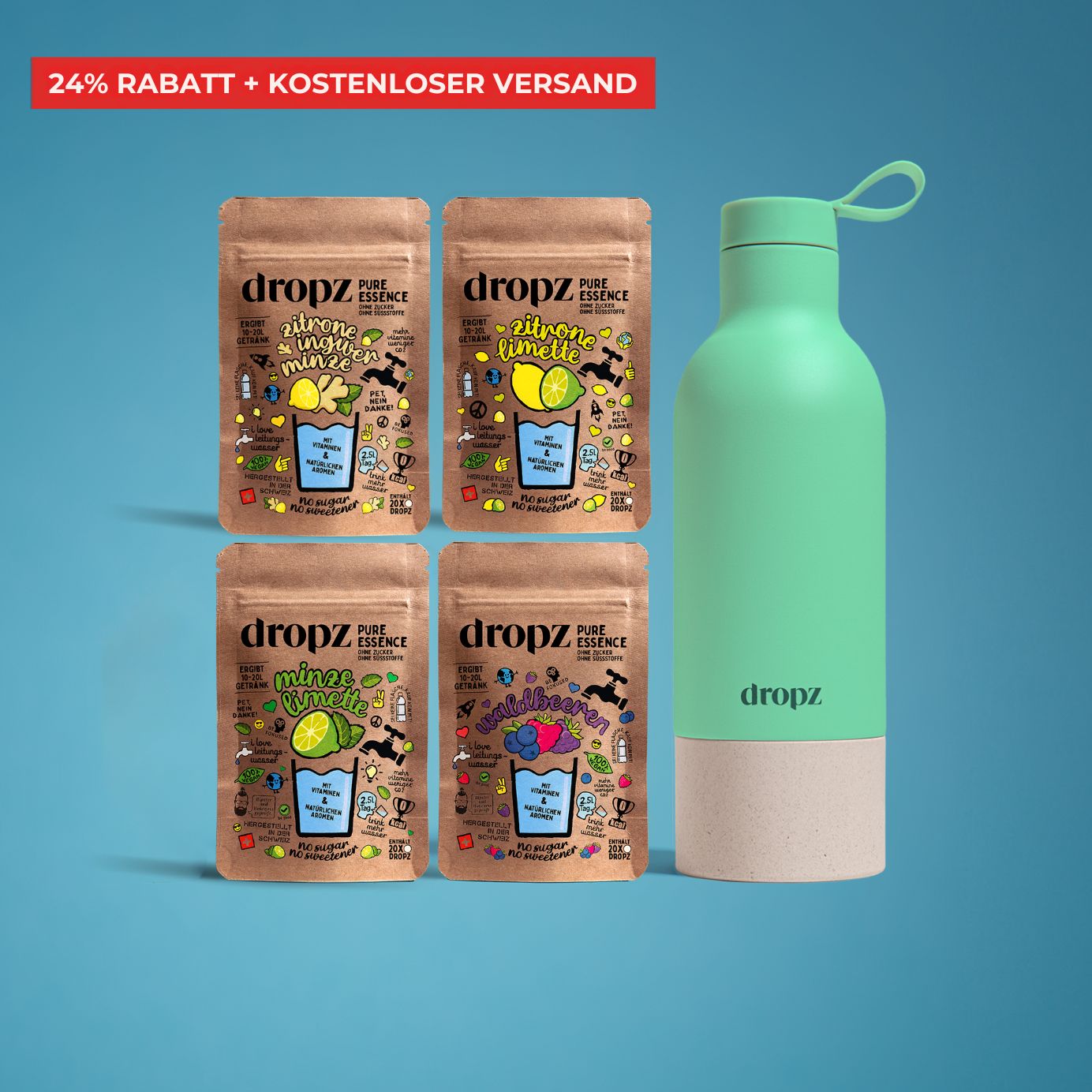 Kits de démarrage - dropz + bouteille au choix