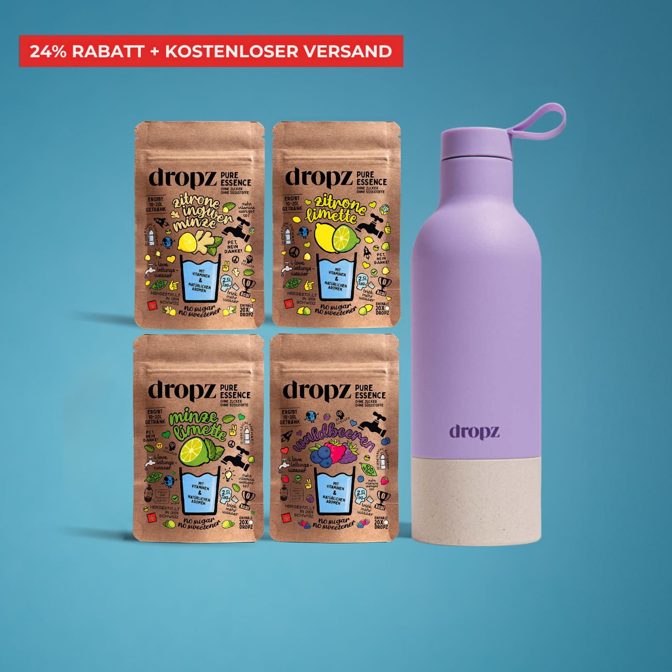 Kits de démarrage - dropz + bouteille au choix