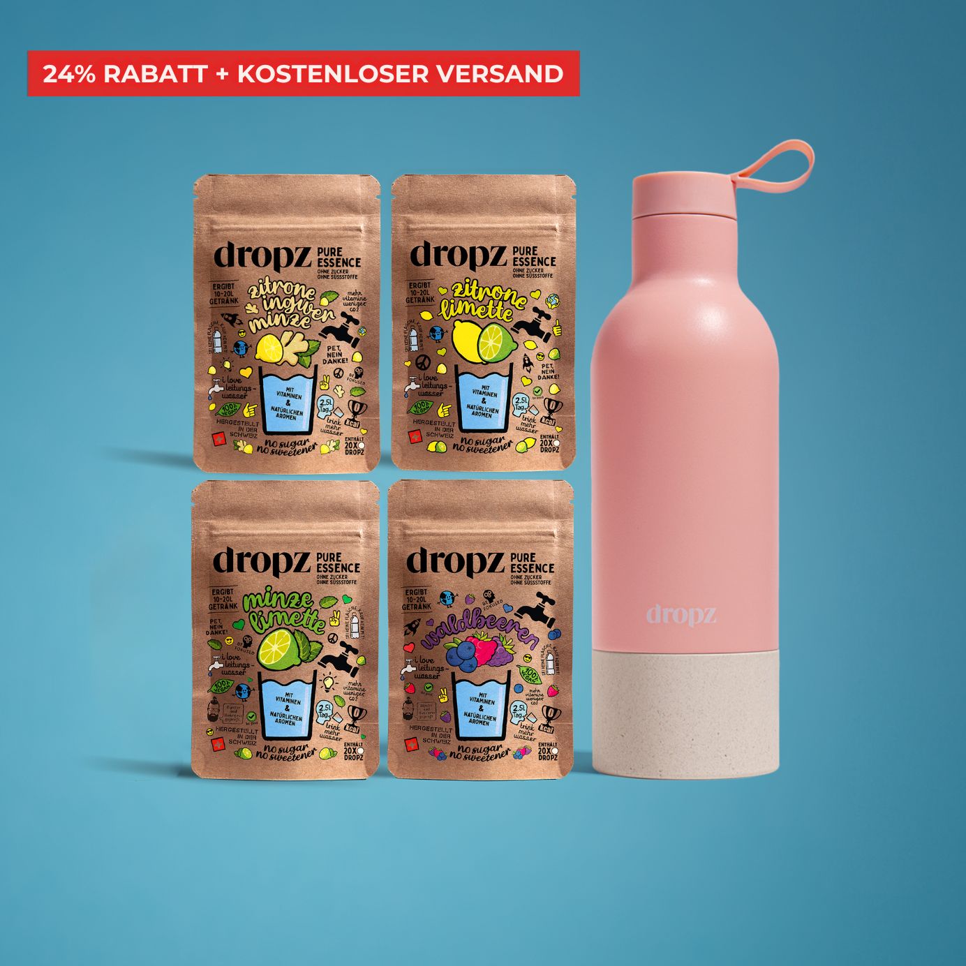 Kits de démarrage - dropz + bouteille au choix