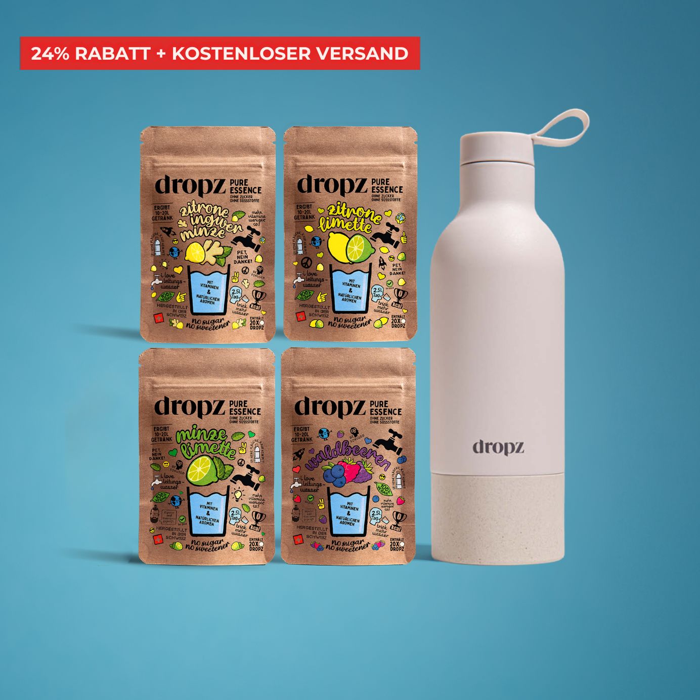 Kits de démarrage - dropz + bouteille au choix