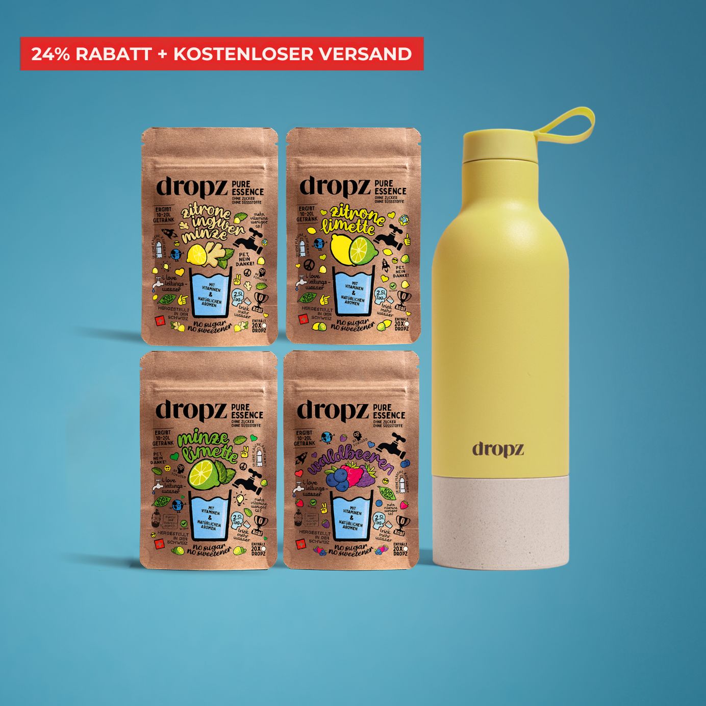 Kits de démarrage - dropz + bouteille au choix