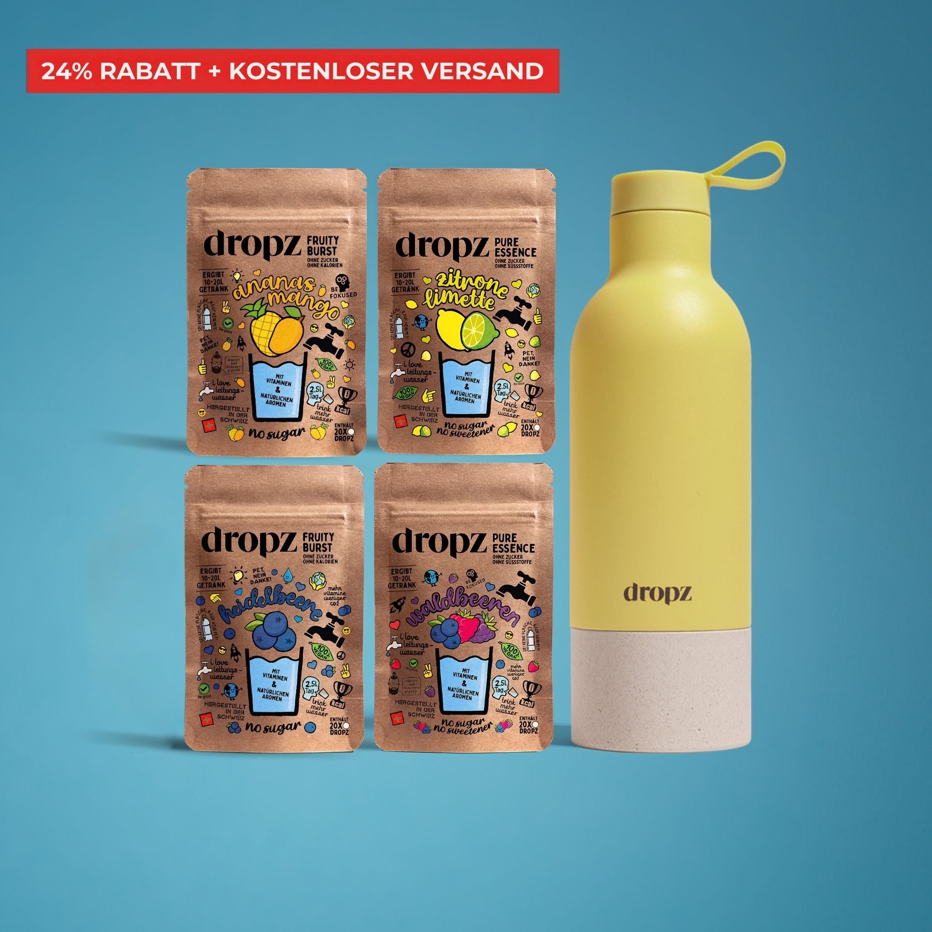 Kits de démarrage - dropz + bouteille au choix