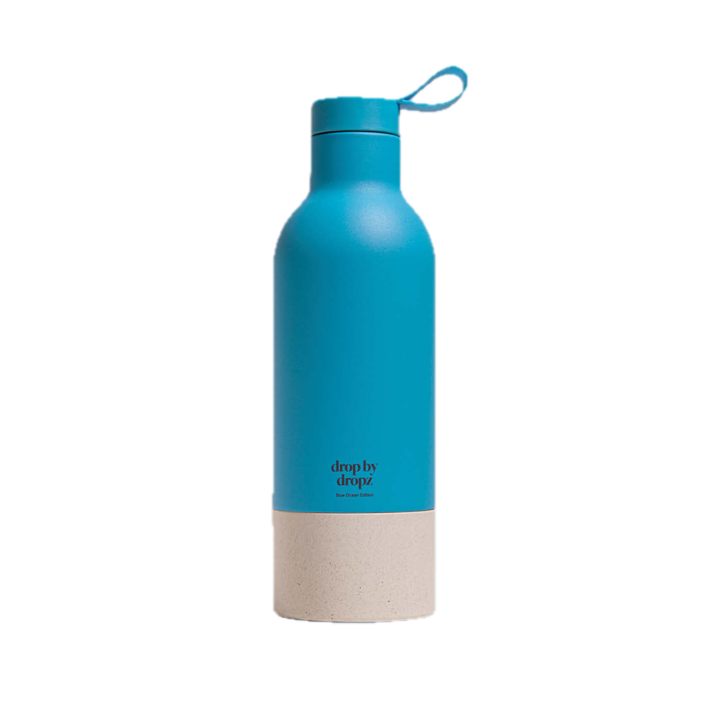 dropz gourde édition bleu océan - 0,5 L avec compartiment de rangement